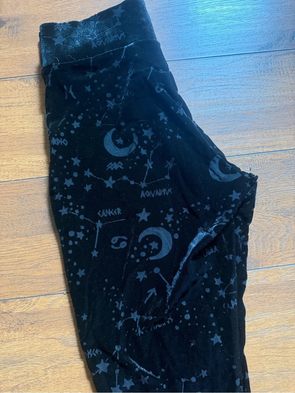 Killstar Black Velvet Moon & Stars Leggings